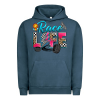 Pigment Midnight Navy race life Urban Hoodie - Zillion Design Studio
