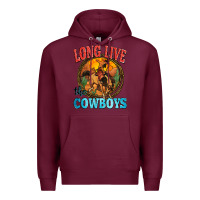 Burgundy long live the cowboys Premium Hoodie - Zillion Design Studio