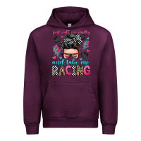 Mauve Wine just call me pretty and take me racing Urban Hoodie - Zillion Design Studio
