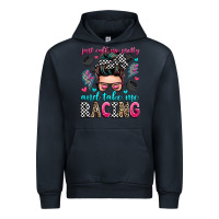 Navy just call me pretty and take me racing Urban Hoodie - Zillion Design Studio