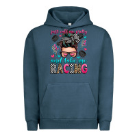 Pigment Midnight Navy just call me pretty and take me racing Urban Hoodie - Zillion Design Studio