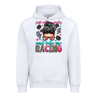 White just call me pretty and take me racing Urban Hoodie - Zillion Design Studio