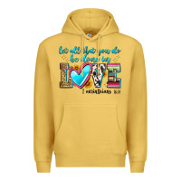 Antique Gold let all that you do be done in love Premium Hoodie - Zillion Design Studio