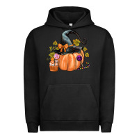 Pigment Black Kids Pumpkin with Halloween Urban Hoodie - texasbilliewilder