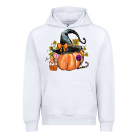 White Kids Pumpkin with Halloween Urban Hoodie - texasbilliewilder