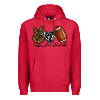 Cardinal peace love football Premium Hoodie - RanaPortraitStore