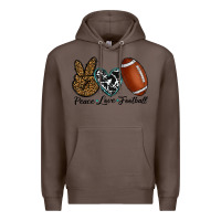 Coffee peace love football Premium Hoodie - RanaPortraitStore