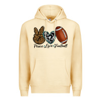 Pina Colada peace love football Premium Hoodie - RanaPortraitStore