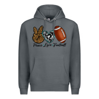 Rock peace love football Premium Hoodie - RanaPortraitStore