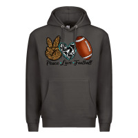 Smoke peace love football Premium Hoodie - RanaPortraitStore