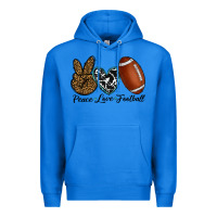 True Royal peace love football Premium Hoodie - RanaPortraitStore