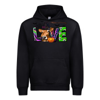 Black Love Halloween Cow Urban Hoodie - texasbilliewilder