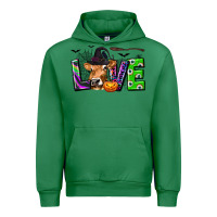 Emerald Love Halloween Cow Urban Hoodie - texasbilliewilder