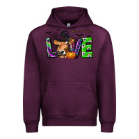 Mauve Wine Love Halloween Cow Urban Hoodie - texasbilliewilder