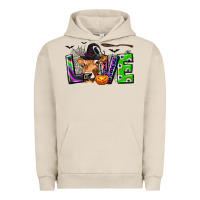 Pigment French Oak Love Halloween Cow Urban Hoodie - texasbilliewilder
