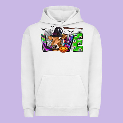 Love Halloween Cow Urban Hoodie Designed By Texasbilliewilder