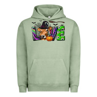 Pigment Oil Green Love Halloween Cow Urban Hoodie - texasbilliewilder