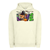Pigment Pistachio Love Halloween Cow Urban Hoodie - texasbilliewilder