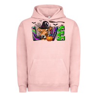 Pigment Salmon Love Halloween Cow Urban Hoodie - texasbilliewilder