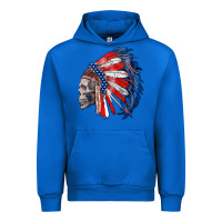 Cobalt american indian headdress with skull Urban Hoodie - RanaPortraitStore