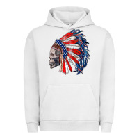 Pigment Lunar Rock american indian headdress with skull Urban Hoodie - RanaPortraitStore