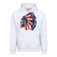 White american indian headdress with skull Urban Hoodie - RanaPortraitStore