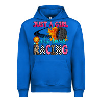 Cobalt just a girl who loves racing Urban Hoodie - Zillion Design Studio