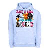 Pigment Grape Ice just a girl who loves racing Urban Hoodie - Zillion Design Studio