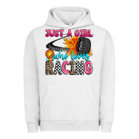 Pigment Lunar Rock just a girl who loves racing Urban Hoodie - Zillion Design Studio