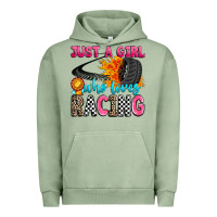 Pigment Oil Green just a girl who loves racing Urban Hoodie - Zillion Design Studio