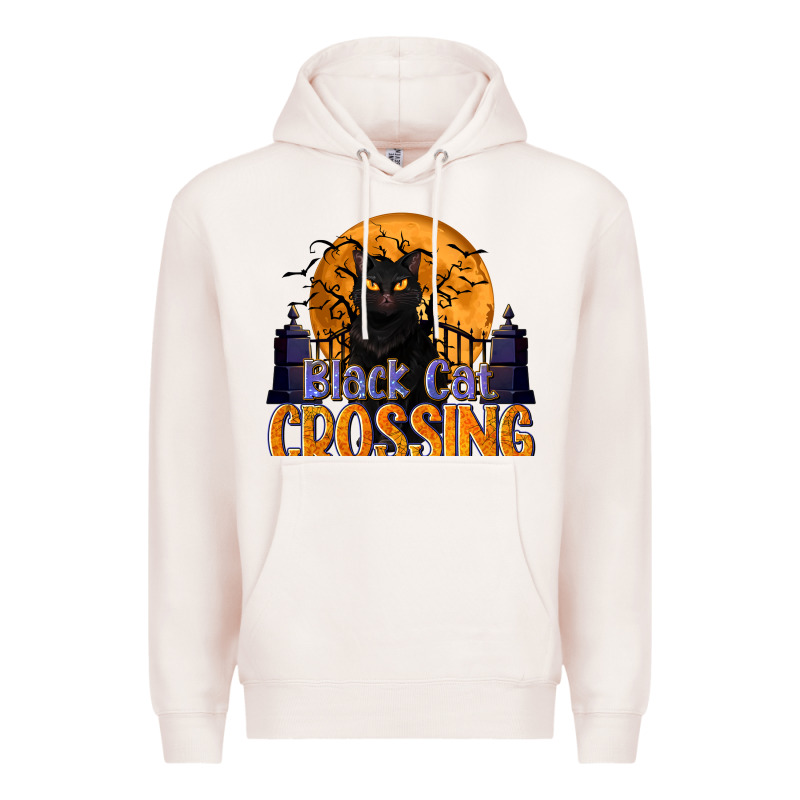 Black Cat Crossing Premium Hoodie by texasbilliewilder | Teevron
