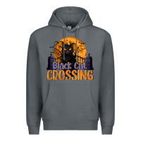 Rock Black Cat Crossing Premium Hoodie - texasbilliewilder