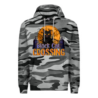 Slate Camo Black Cat Crossing Premium Hoodie - texasbilliewilder
