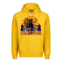 Lemon Black Cat Crossing Premium Hoodie - texasbilliewilder