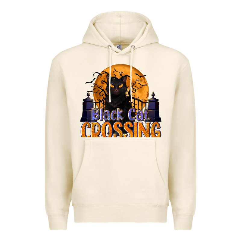 Black Cat Crossing Premium Hoodie by texasbilliewilder | Teevron
