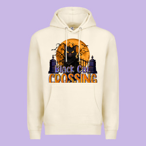 Black Cat Crossing Premium Hoodie Designed By Texasbilliewilder