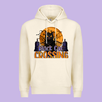 Black Cat Crossing Premium Hoodie Designed By Texasbilliewilder