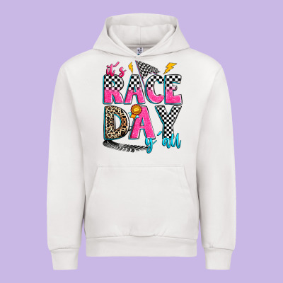 It's Race Day Y'all Urban Hoodie Designed By Zillion Design Studio