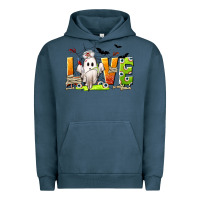 Pigment Midnight Navy Love Nurse Halloween Urban Hoodie - texasbilliewilder