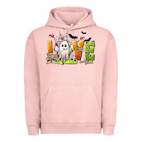 Pigment Salmon Love Nurse Halloween Urban Hoodie - texasbilliewilder