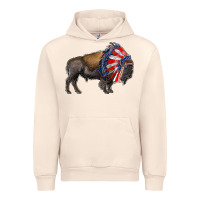 Sandshell american bison with indian headdress Urban Hoodie - RanaPortraitStore