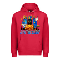 Cardinal Black Cat Apothecary Premium Hoodie - texasbilliewilder