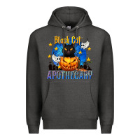 Charcoal Heather Black Cat Apothecary Premium Hoodie - texasbilliewilder