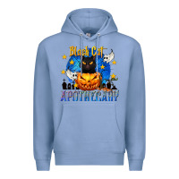 Colony Blue Black Cat Apothecary Premium Hoodie - texasbilliewilder