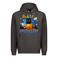 Smoke Black Cat Apothecary Premium Hoodie - texasbilliewilder