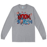 Heather Grey boom bitch 4th of july Long Sleeve Tee - BarkalooDesign
