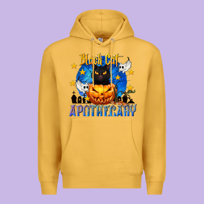Black Cat Apothecary Premium Hoodie Designed By Texasbilliewilder