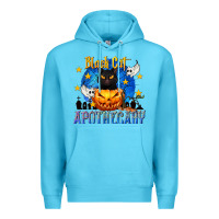 Ocean Blue Black Cat Apothecary Premium Hoodie - texasbilliewilder
