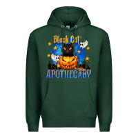 Sports Green Black Cat Apothecary Premium Hoodie - texasbilliewilder