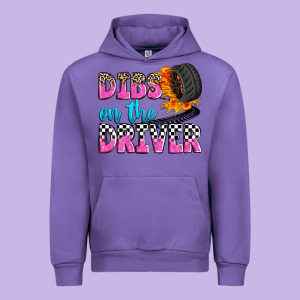Dibs On The Driver Urban Hoodie Designed By Zillion Design Studio